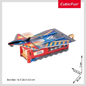 Cubic Fun - Puzzle 3D lansator de avioane 53 piese - Img 2