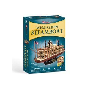 Cubic Fun - Puzzle 3D Nava Mississippi Steamboat Usa 142 Piese - Img 1