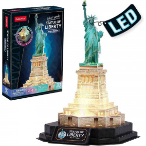 CUBICFUN - PUZZLE 3D STATUIA LIBERTATII EDITIE LUMINOASA 79 PIESE - Img 1