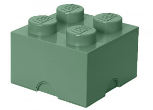 Cutie depozitare LEGO 2X2 verde nisip - Img 1