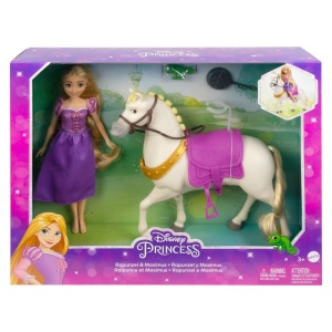 Disney Princess Set Papusa Rapunzel Si Calul Maximus - Img 2