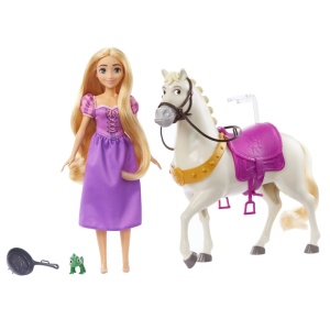 Disney Princess Set Papusa Rapunzel Si Calul Maximus - Img 7