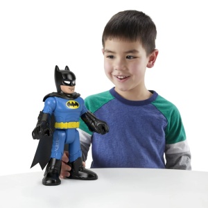 Fisher Price Imaginext Dc Super Friends Figurina Batman Xl Cu Costum Albastru - Img 3