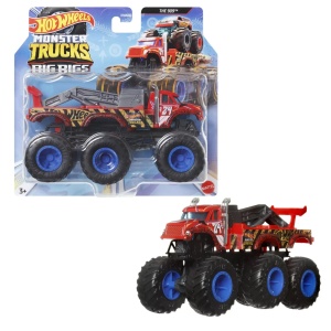 Hot Wheels Monster Truck Big Rigs Masinuta Metalica Cu 6 Roti The 909 Scara 1:64 - Img 5
