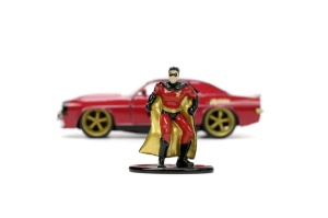 Jada Batman Set Figurina Robin Si Masinuta Metalica Chevrolet Camaro 1967 Scara 1:32 - Img 5