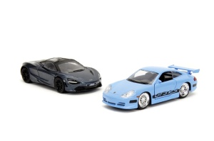 Jada Fast And Furious Legacy Set 2 Masinute Metalice Porsche 911 Gt3 Rs Si Mclaren 720S Scara 1:32 - Img 3
