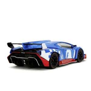 Jada Set Figurina Ariciul Sonic Si Masinuta Metalica Sonic Lamborghini Veneno Scara 1 La 24 - Img 2