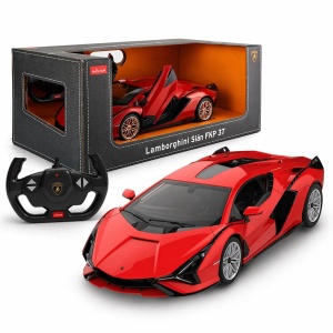 Masina Cu Telecomanda Lamborghini Sian Rosu Cu Scara 1 La 14 - Img 3