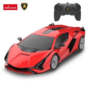 Masina Cu Telecomanda Lamborghini Sian Rosu Cu Scara 1 La 24 - Img 5