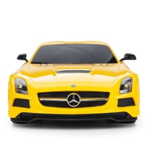 Masina Cu Telecomanda Mercedes-Benz Sls Amg Galbena Cu Scara 1 La 18 - Img 4