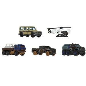 Matchbox Set 5 Masinute Metalice Jurassic World Scara 1 La 64 - Img 2