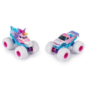 Monster Jam Set 2 Masinute Metalice Sparkle Smash Scara 1:64 - Img 2