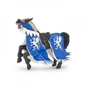Papo Figurina Calul Regelui Cu Blazon Dragon Albastru - Img 2