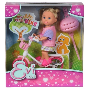 Papusa Simba Evi Love My First Bike 12 cm roz - Img 2