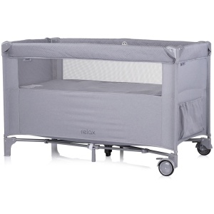 Patut pliabil Chipolino Relax cloud linen cu laterala culisanta - Img 3