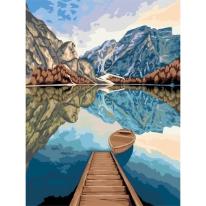 Pictura pe numere vedere la lac - Img 2