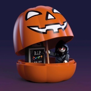 Playmobil - Dovleac de Halloween si Figurina moartea cu coasa - Img 2