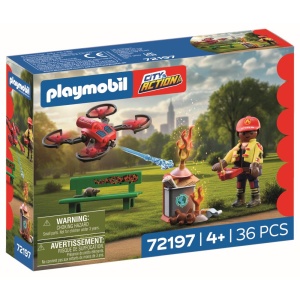 Playmobil - Jucarie de rol Drona de pompieri - Img 2