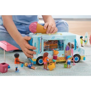 Playmobil - Jucarie de rol Stand de inghetata si magazin cu articole de surf - Img 4