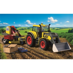 Playmobil - Jucarie de rol Tractor cu masina de recoltat cartofi - Img 5