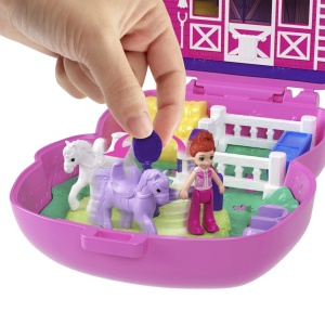 Polly Pocket Set Gentuta Animalut Ponei La Rodeo Cu Accesorii - Img 4