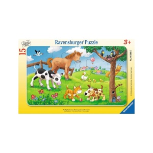 Puzzle Animale Dragute Prieteni, 15 Piese