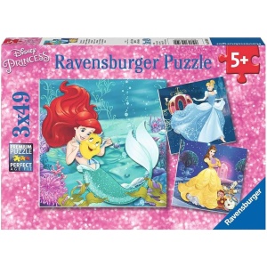 Puzzle Aventura Printeselor Disney, 3X49 Piese - Img 1