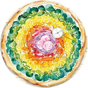 Puzzle Cerc Pizza, 500 Piese - Img 2