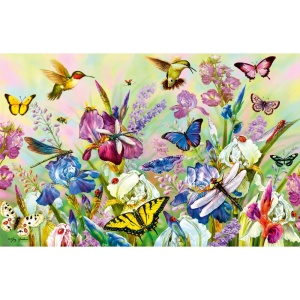 Puzzle pajiste cu flori 200 piese - Img 2