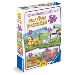 Ravensburger - Primul meu puzzle familii de animale de la ferma 2 4 6 8 piese - Img 2