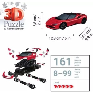 Ravensburger - Puzzle 3D Ferrari SF 90 108 piese - Img 6