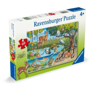 Ravensburger - Puzzle animale deasupra si sub apa 60 piese - Img 2