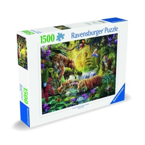 Ravensburger - Puzzle iaz cu tigri 1500 piese design nou