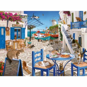Ravensburger - Puzzle pisici in Mykonos Grecia 1500 piese - Img 3