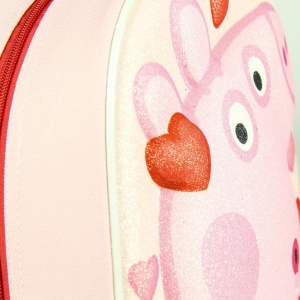 Rucsac Cerda Peppa Pig 3D Premium, 25 x 31 x 10 cm, roz/rosu - Img 8