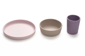 Set 3 Recipiente Silicon Hrana Bebe, Melii, Purple&Pink&Grey - Img 4