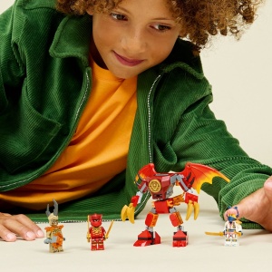 Set LEGO Ninjago - Pachet de luptă cu robotul dragon al lui Kai (71851) - Img 4
