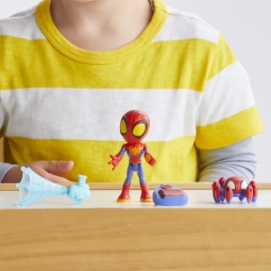 Spidey Prietenii Extraordinari Set Figurina Spidey 10Cm Si Accesorii - Img 4