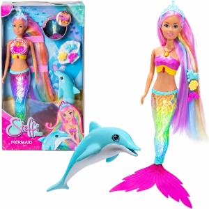 Steffi Love Set Papusa Steffi Sirena Cu Coada Curcubeu Si Delfin - Img 6