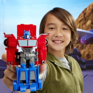 Transformers Earthspark Figurina Optimus Prime 1 Step Smash To Change - Img 3
