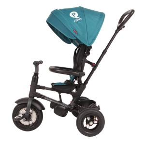 Tricicleta cu roti de cauciuc Qplay Rito Rubber Albastru Deschis - Img 4
