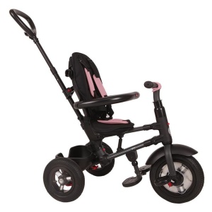 Tricicleta cu roti de cauciuc Qplay Rito Rubber Roz - Img 6