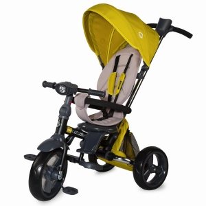 Tricicleta multifunctionala 4in1 cu sezut reversibil Coccolle Velo Mustar - Img 1