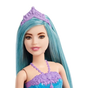 Barbie Dreamtopia Papusa Printesa Cu Par Albastru - Img 3