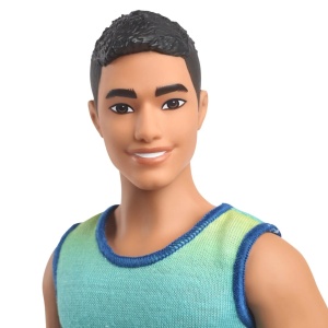 Barbie Papusa Baiat Fashionistas Brunet Cu Maiou Ombre Si Pantaloni Scurti De Blugi - Img 4