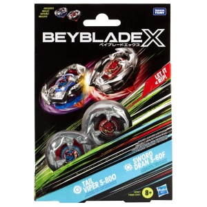 Beyblade X Pachet Duo Tail Viper 5-800 Si Sword Dran 3-60F