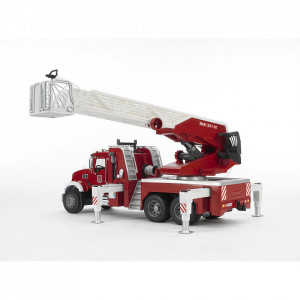 Bruder - Camion De Pompieri Mack Granite Cu Scara, Pompa De Apa Si Sirena - Img 5