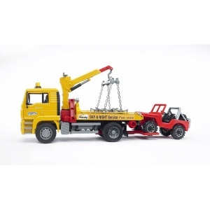Bruder - Camion De Tractare Man Tga Si Vehicul De Teren - Img 3