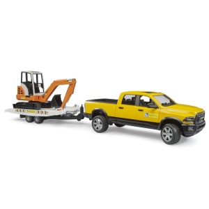 Bruder Masina RAM 2500 cu remorca si mini excavator - Img 3