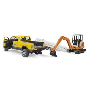 Bruder Masina RAM 2500 cu remorca si mini excavator - Img 5